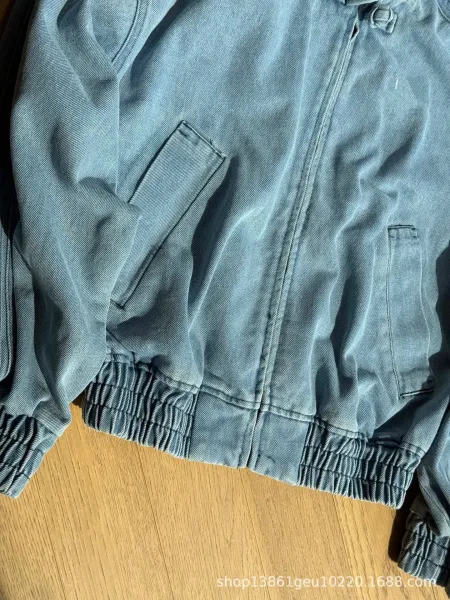 Design Denim Bomber Jacket with Triple Stripe Detail Black - 12