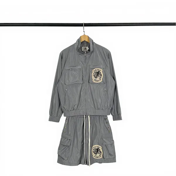 Saint Vanity Windbreaker and Skirt Set Black - 17