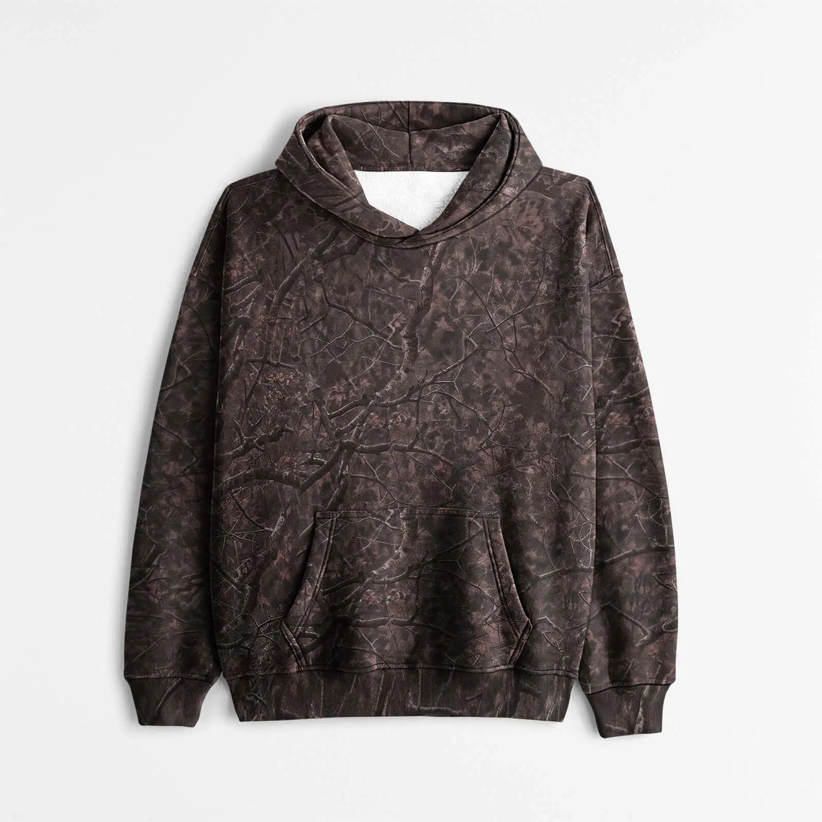 Design Camo Leaf Print Oversized Hoodie - 16