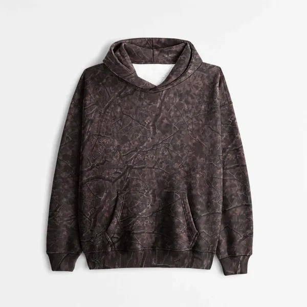 Design Camo Branch Print Hoodie - 1