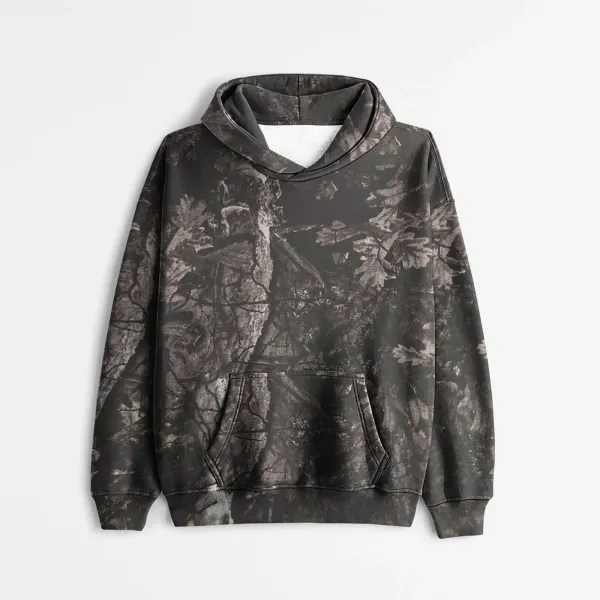 Design Camo Print Oversized Hoodie in Charcoal Multicolor - 1