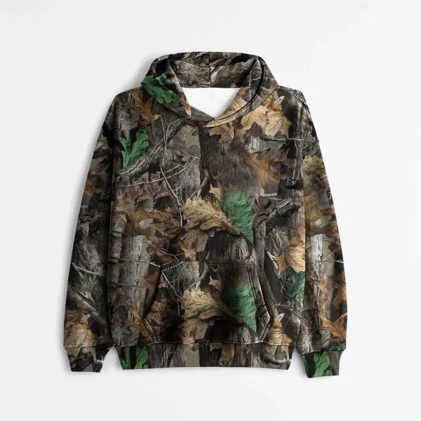 Camouflage Print Hoodie Multicolor Hoodie - 1