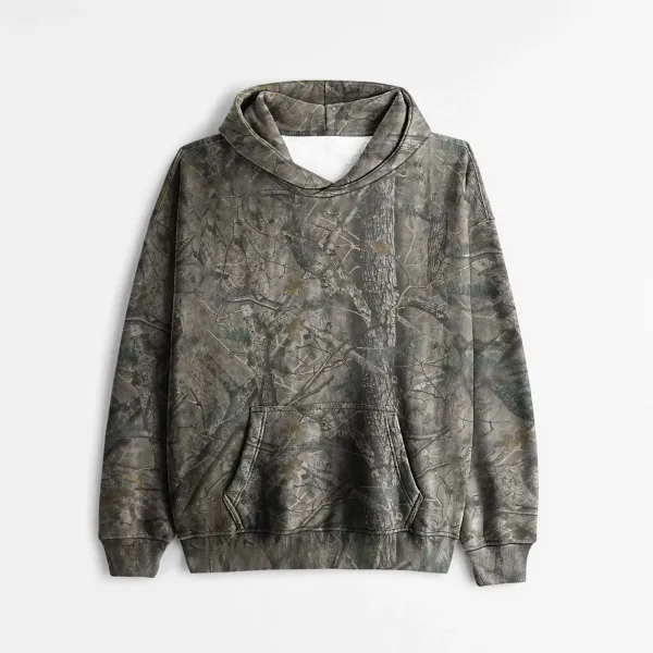 Design Camo Leaf Print Oversized Hoodie - 15