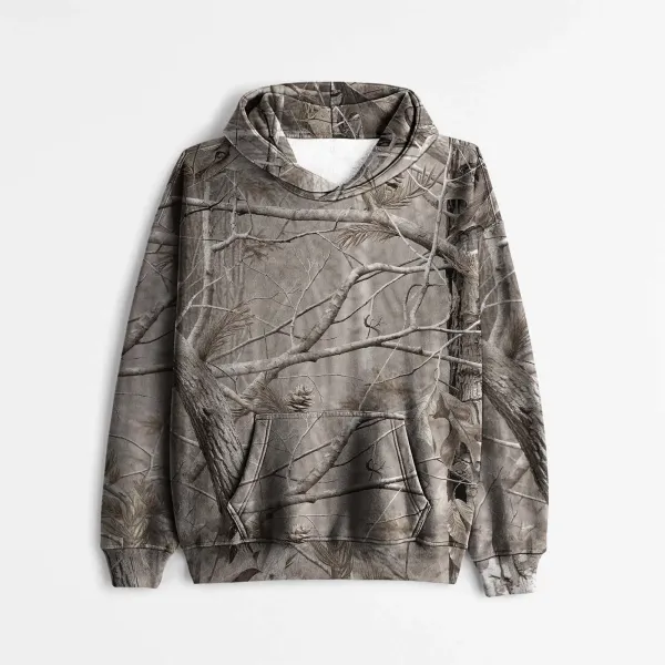 Design Camo Leaf Print Oversized Hoodie - 18