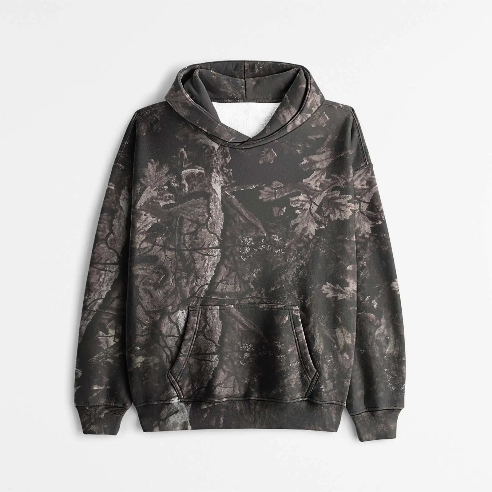Design Camo Leaf Print Oversized Hoodie - 21