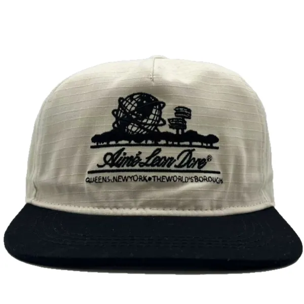 Aimé Leon Dore Five-Panel Cap Beige and Black Baseball Cap - 1