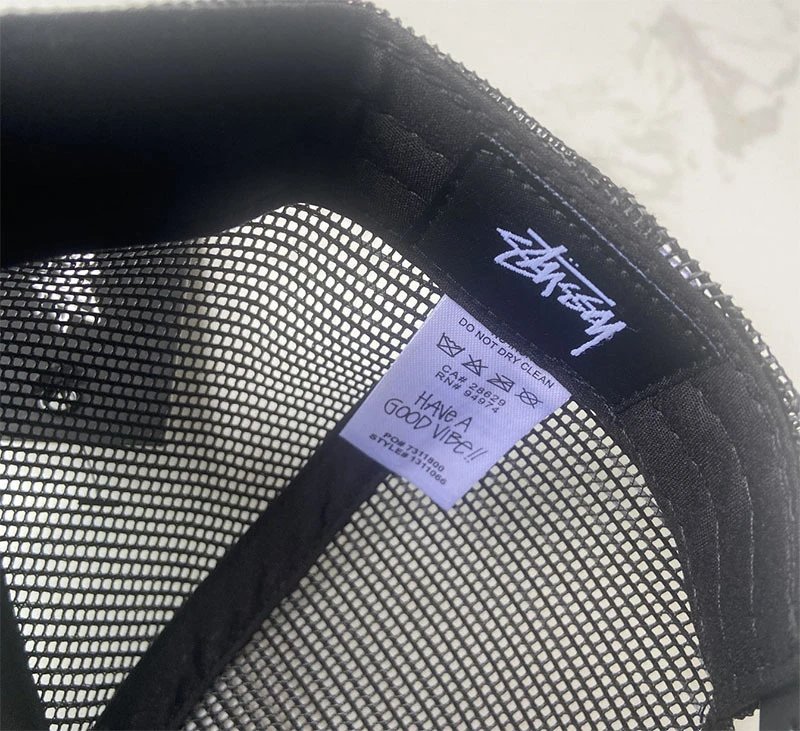 Stüssy Crown Logo Trucker Cap White/Black Baseball Cap - 7