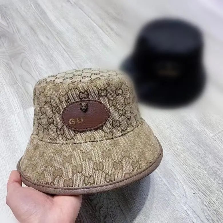 Khaki Tiger Head Bucket Hat