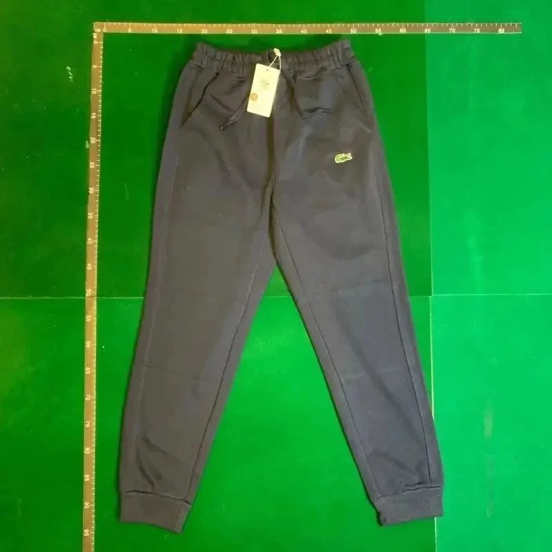 Lacoste Tracksuits Crocodile-logo hooded zip tracksuit — Black pants
