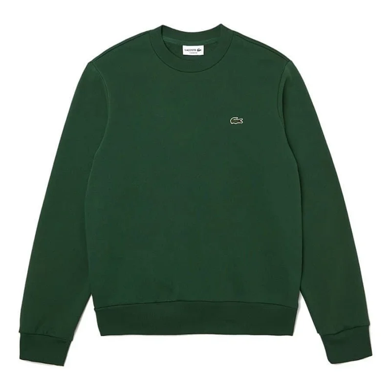 Lacoste Tracksuits Crocodile-logo hooded zip tracksuit — Pullover style, dark green