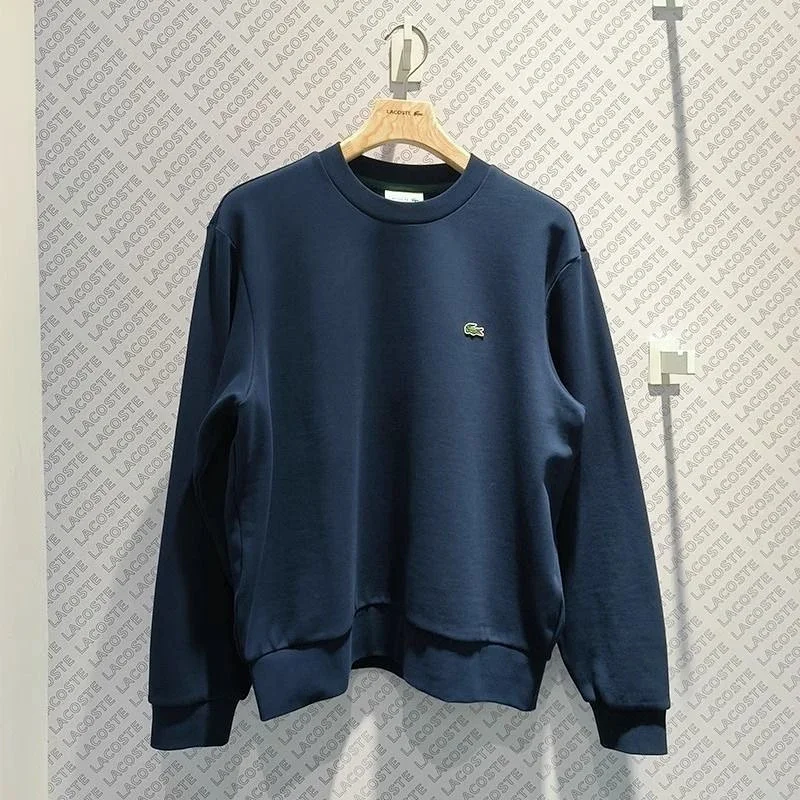 Lacoste Tracksuits Crocodile-logo hooded zip tracksuit — Pullover style, navy blue