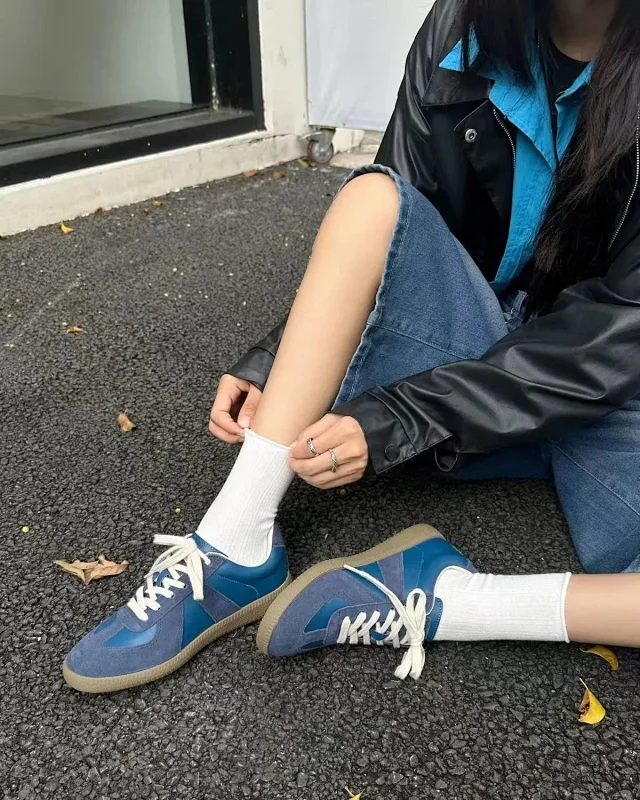 Unbranded Sneakers Low-top lace-up retro with gum soles product detail image 5