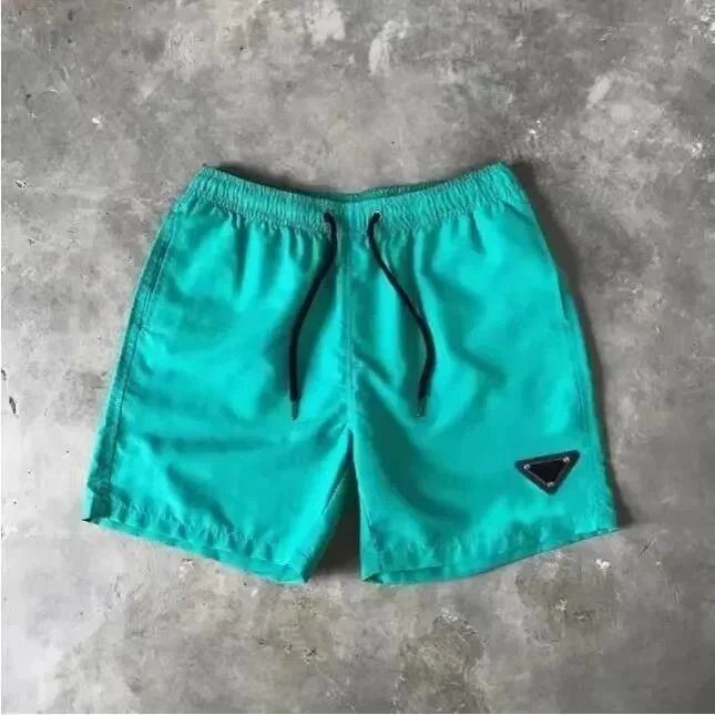 Prada Swimwear Drawstring Swim Shorts with Triangle Logo Patch — 08