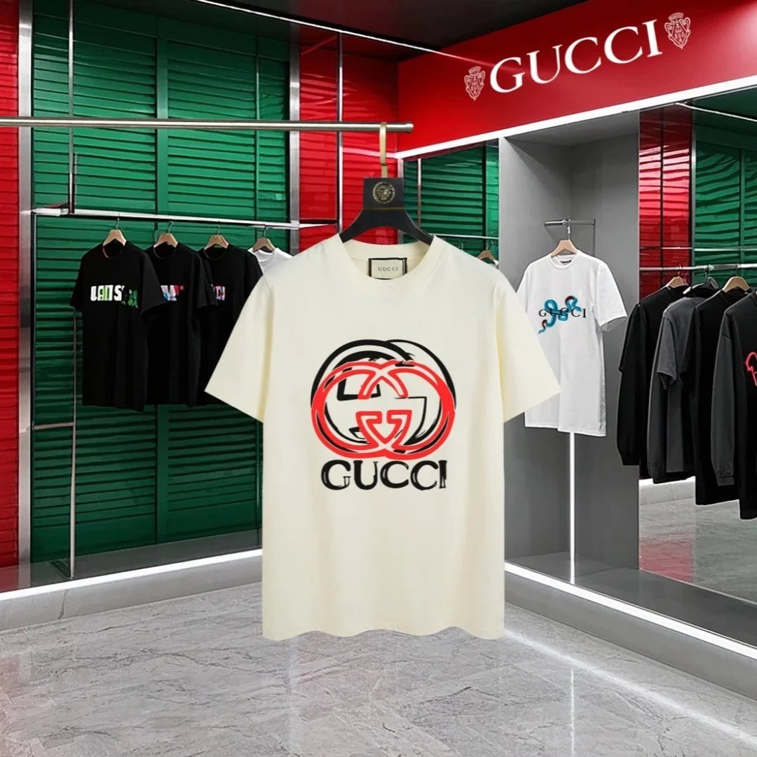 Gucci T-Shirts Short-Sleeve Snake Graphic — 35