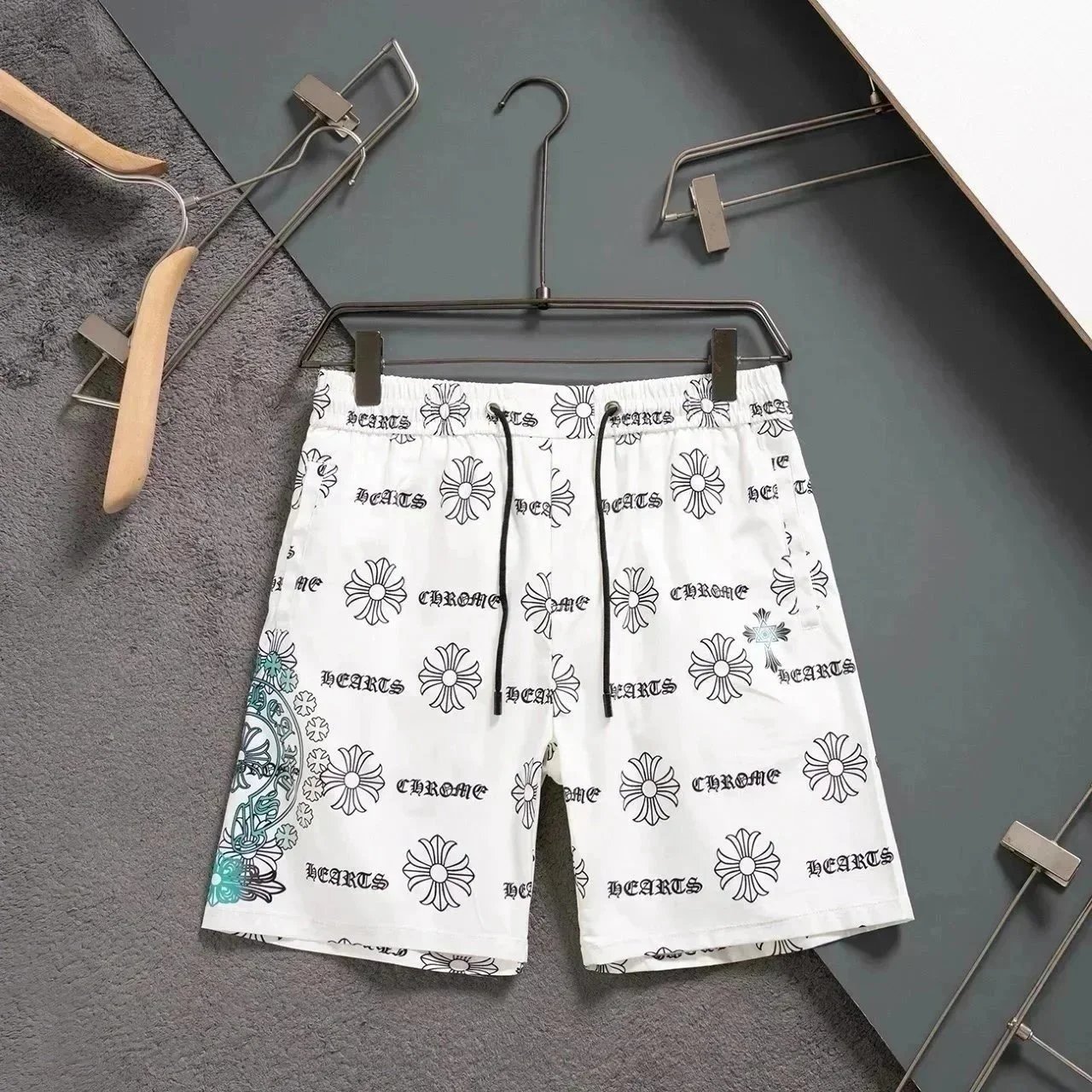 Chrome Hearts Shorts Elastic-Waist Drawstring Graphic image 4