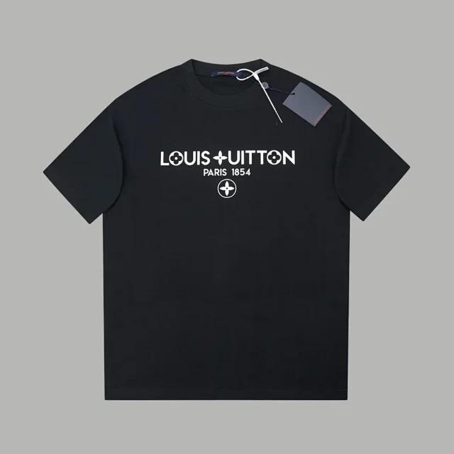 Louis Vuitton T-Shirts Short-Sleeve LV Logo Print product detail image 3
