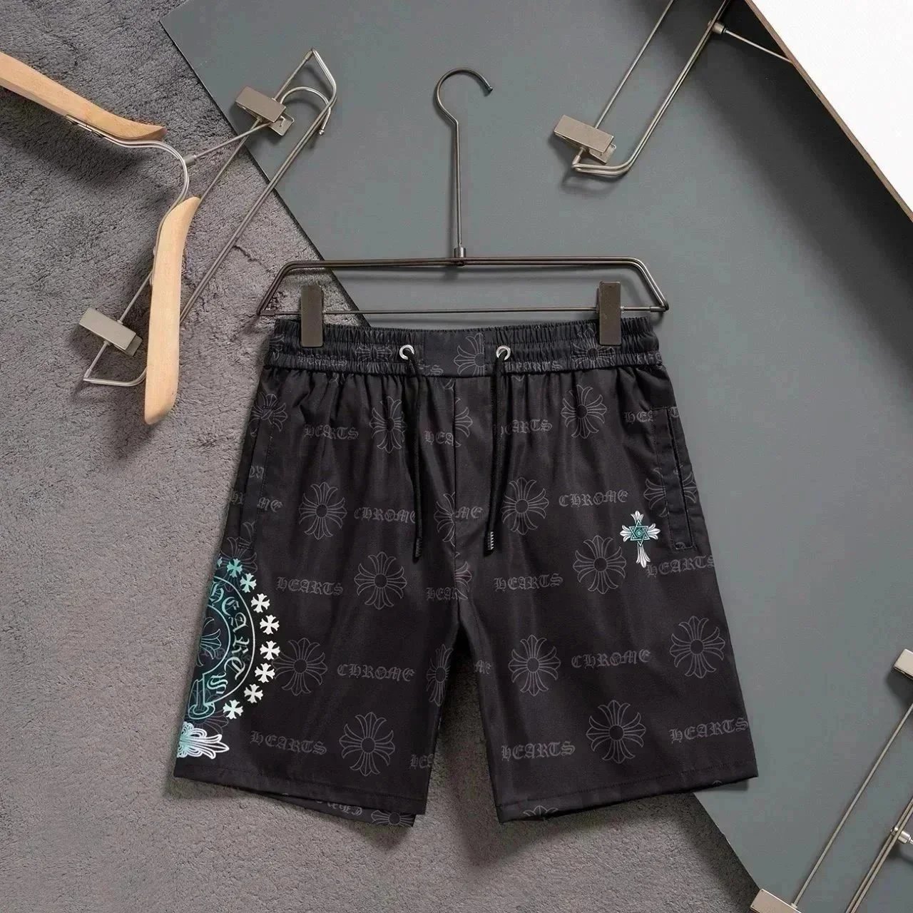 Chrome Hearts Shorts Elastic-Waist Drawstring Graphic image 5
