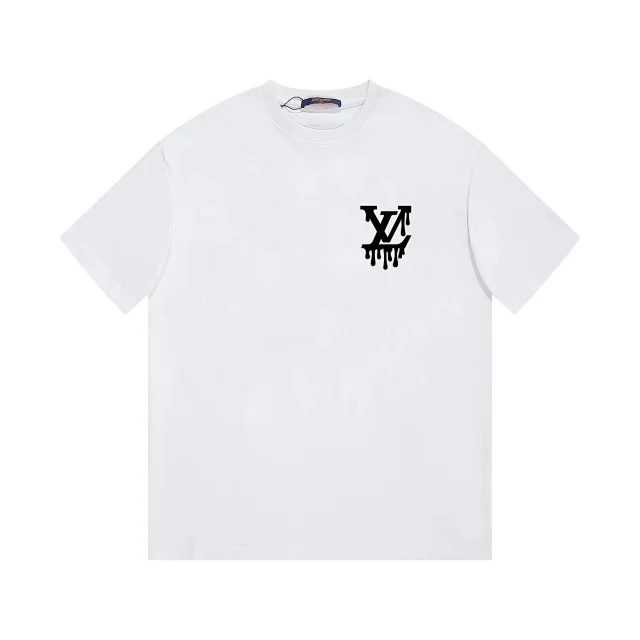 Louis Vuitton T-Shirts Short-Sleeve LV Logo Print product detail image 7