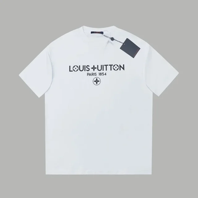 Louis Vuitton T-Shirts Short-Sleeve LV Logo Print product detail image 4