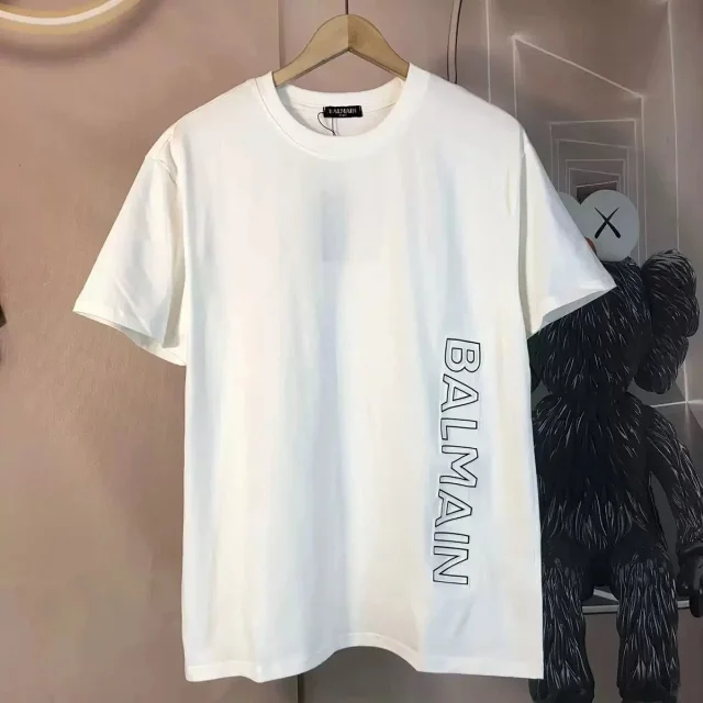 Balmain T-Shirts Short-sleeve logo-print crew-neck T-shirt product detail image 4