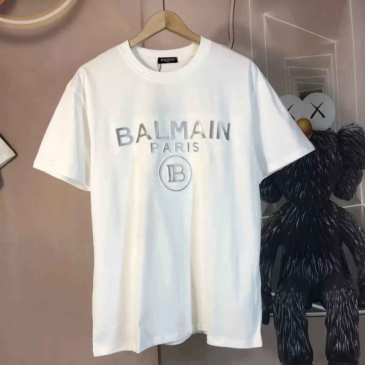 Balmain T-Shirts Short-sleeve logo-print crew-neck T-shirt product image