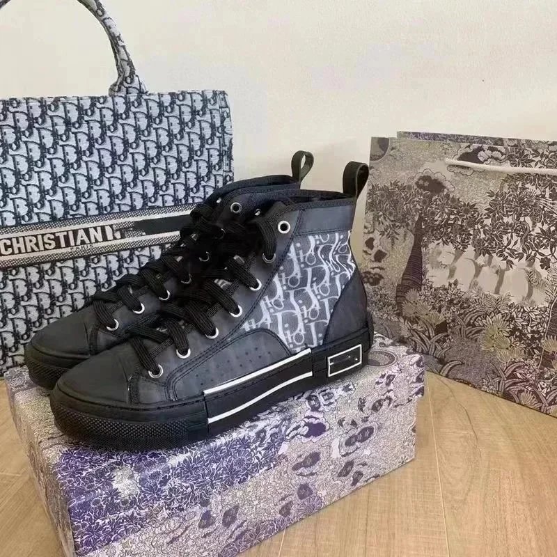 Dior Sneakers Oblique Logo High-Top Canvas image 8