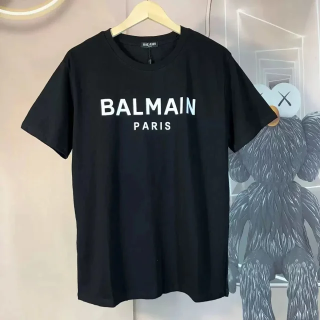 Balmain T-Shirts Short-sleeve logo-print crew-neck T-shirt product detail image 2