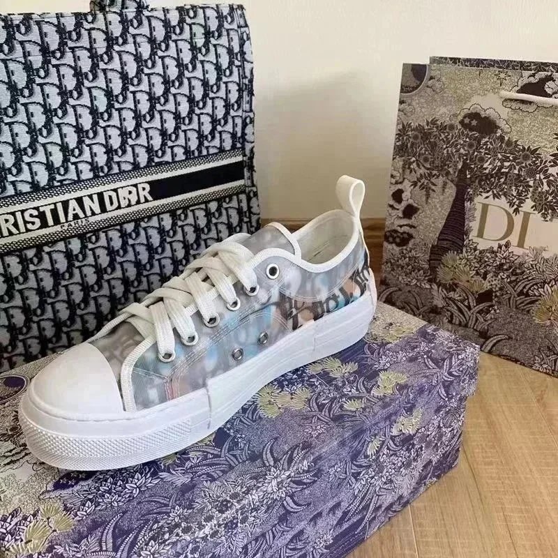 Dior Sneakers Oblique Logo High-Top Canvas — Color low-help