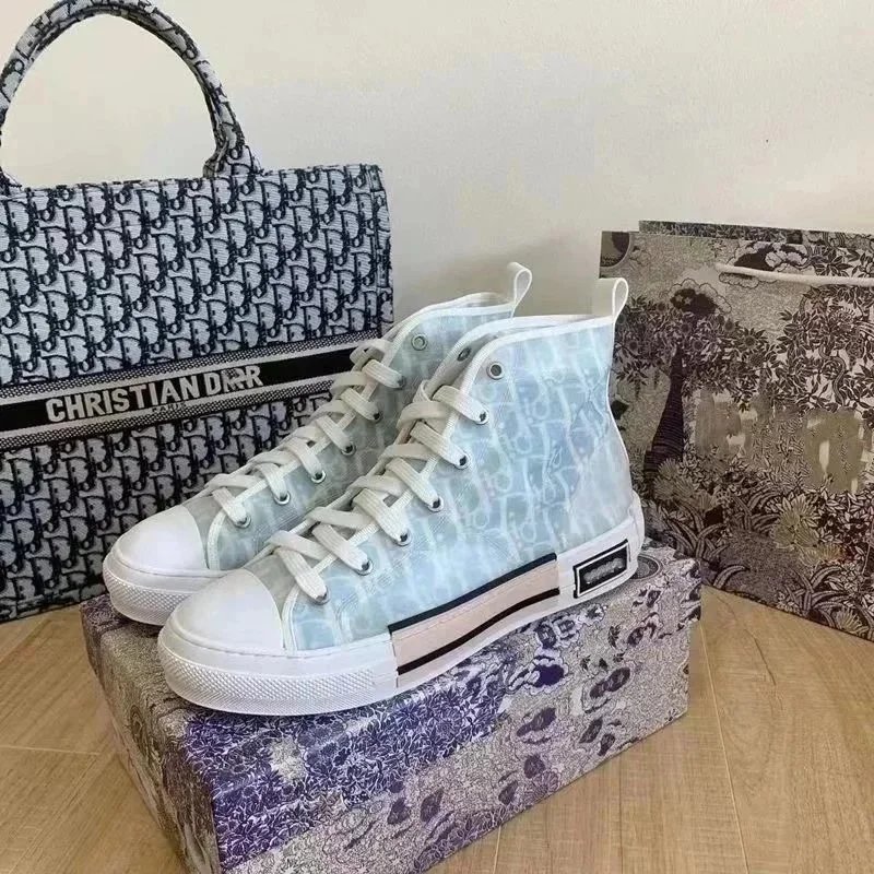Dior Sneakers Oblique Logo High-Top Canvas image 12