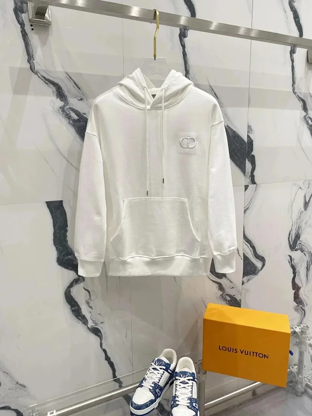 Dior Hoodies & Sweatshirts Hooded sweatshirt with CD logo or embossed monogram product detail image 3