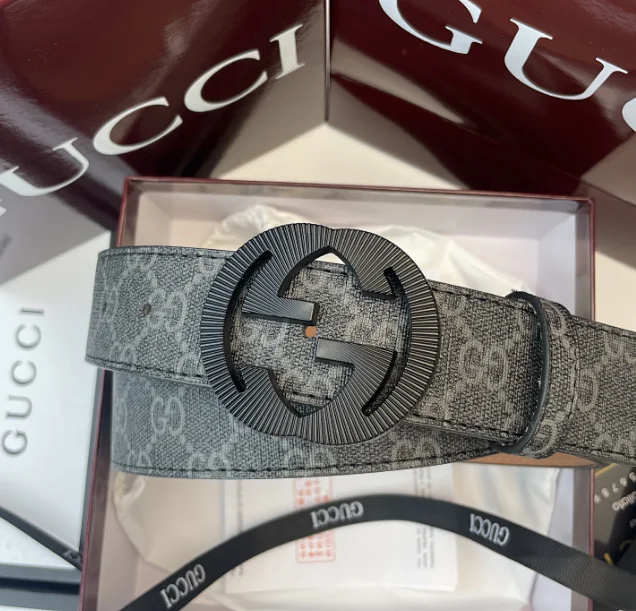 Gucci Belts Iridescent GG monogram belt with double-G buckle product detail image 3