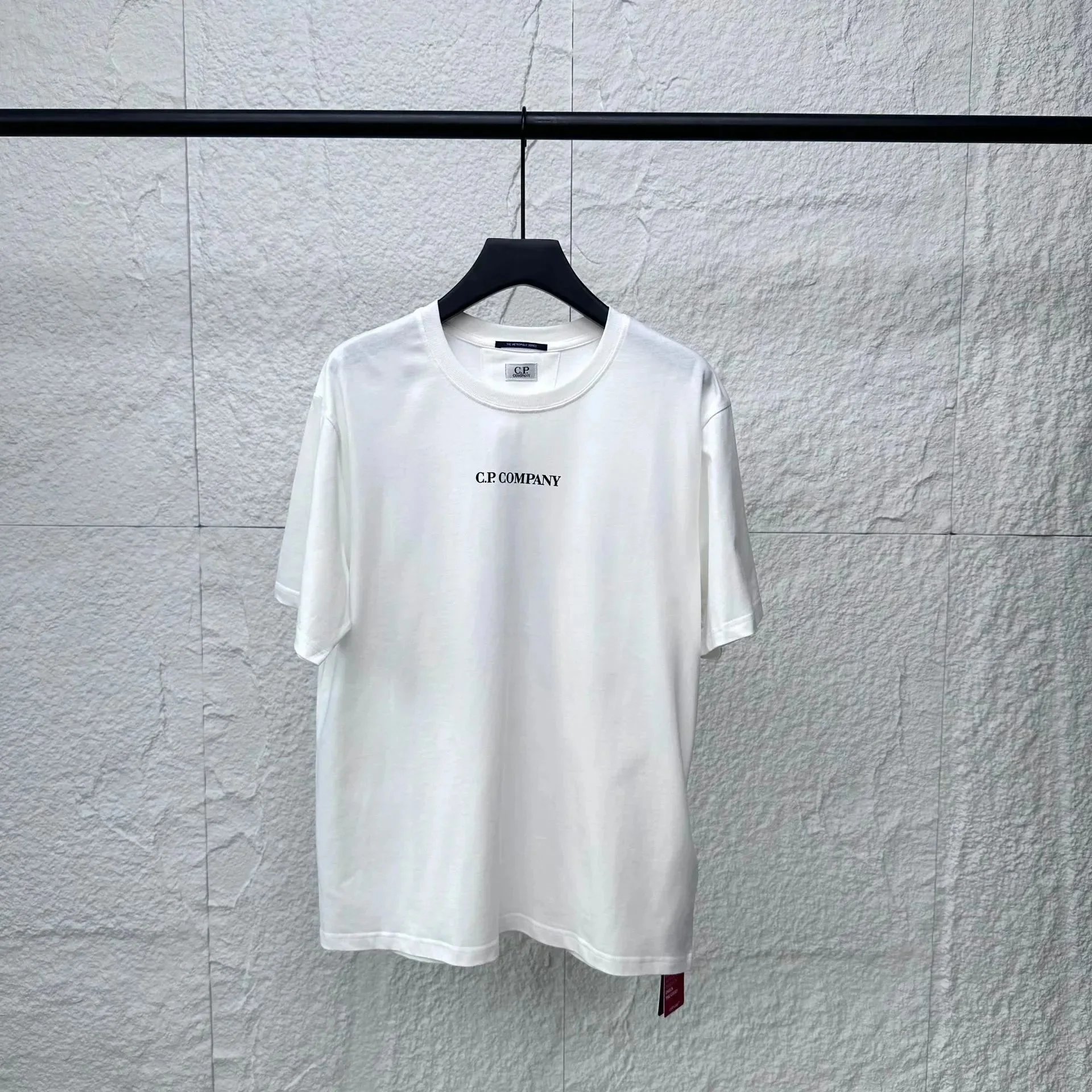 C.P. Company T-Shirts Lens Detail Crew Neck T-Shirt — 9007 white
