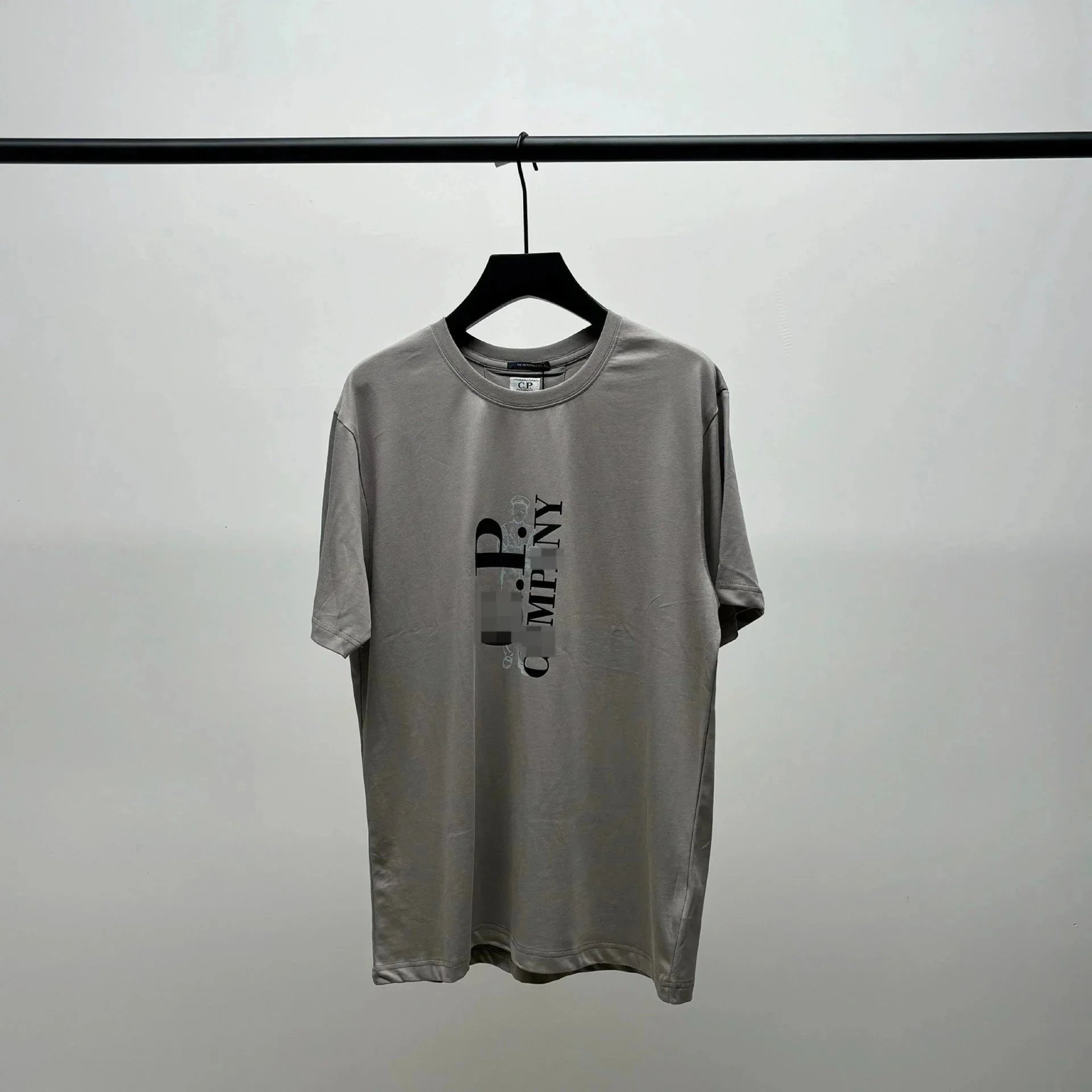C.P. Company T-Shirts Lens Detail Crew Neck T-Shirt — 9010 gray