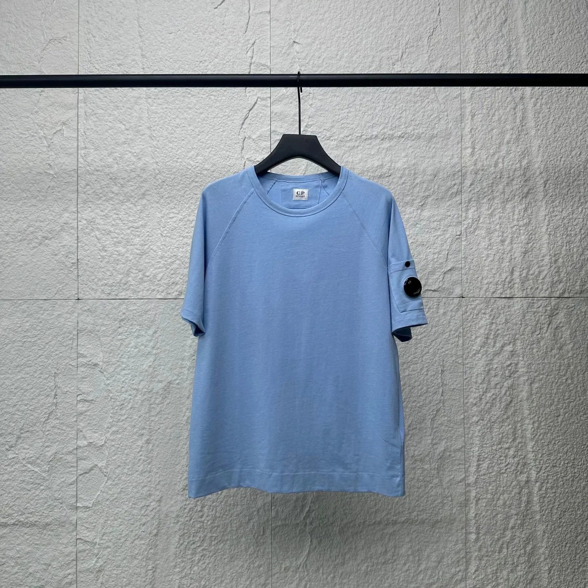C.P. Company T-Shirts Lens Detail Crew Neck T-Shirt — 9001 sky blue