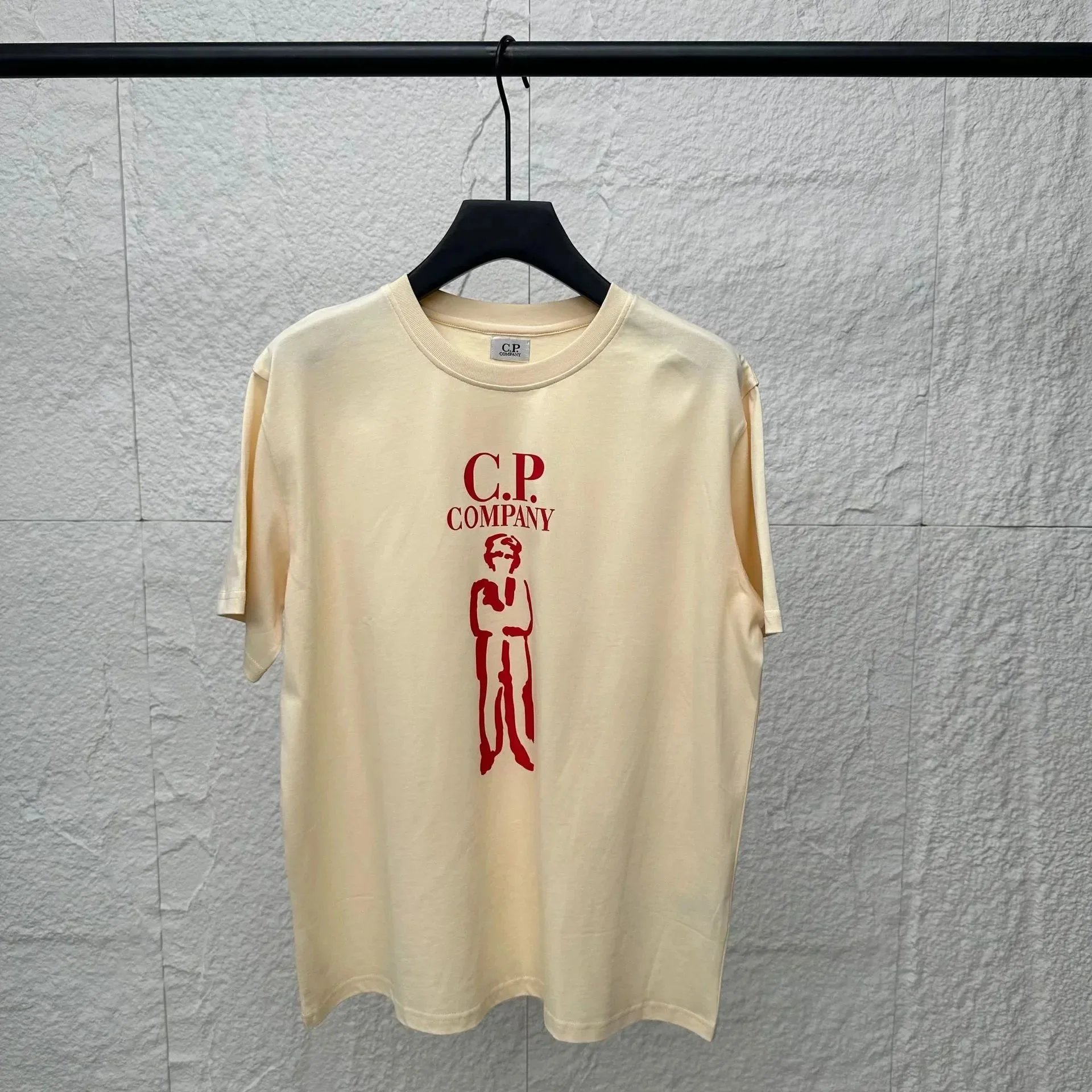 C.P. Company T-Shirts Lens Detail Crew Neck T-Shirt — 9013 apricot color
