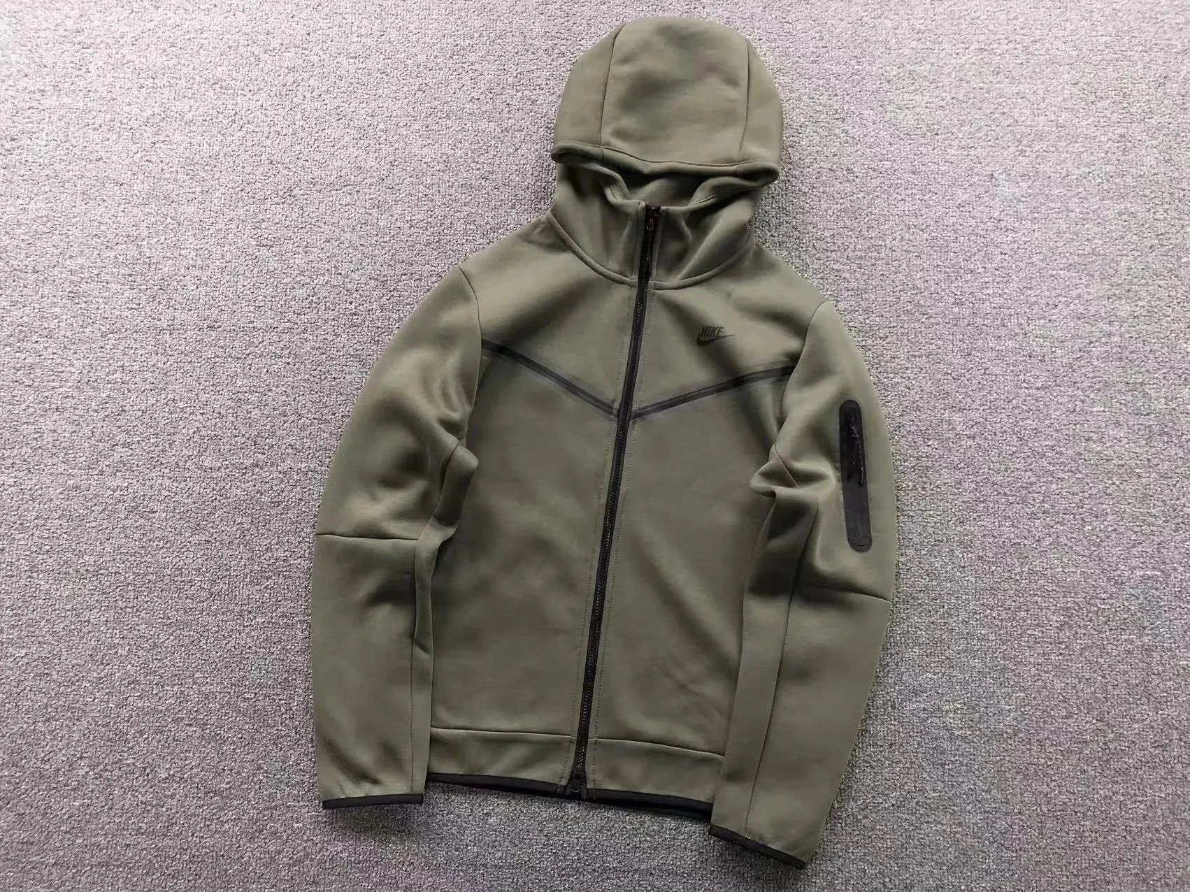 Nike Tracksuits Hooded zip-up tracksuit with chevron chest panel — 07