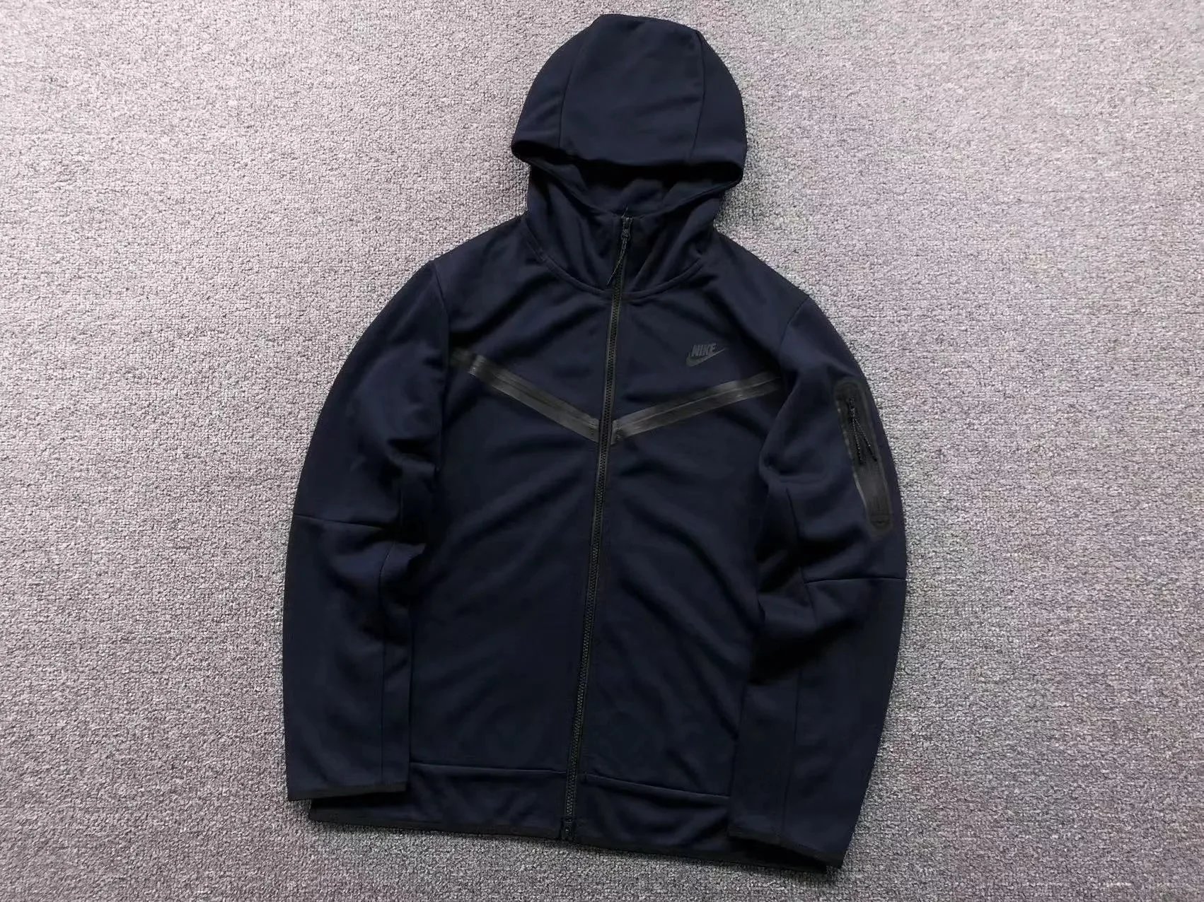 Nike Tracksuits Hooded zip-up tracksuit with chevron chest panel — 19