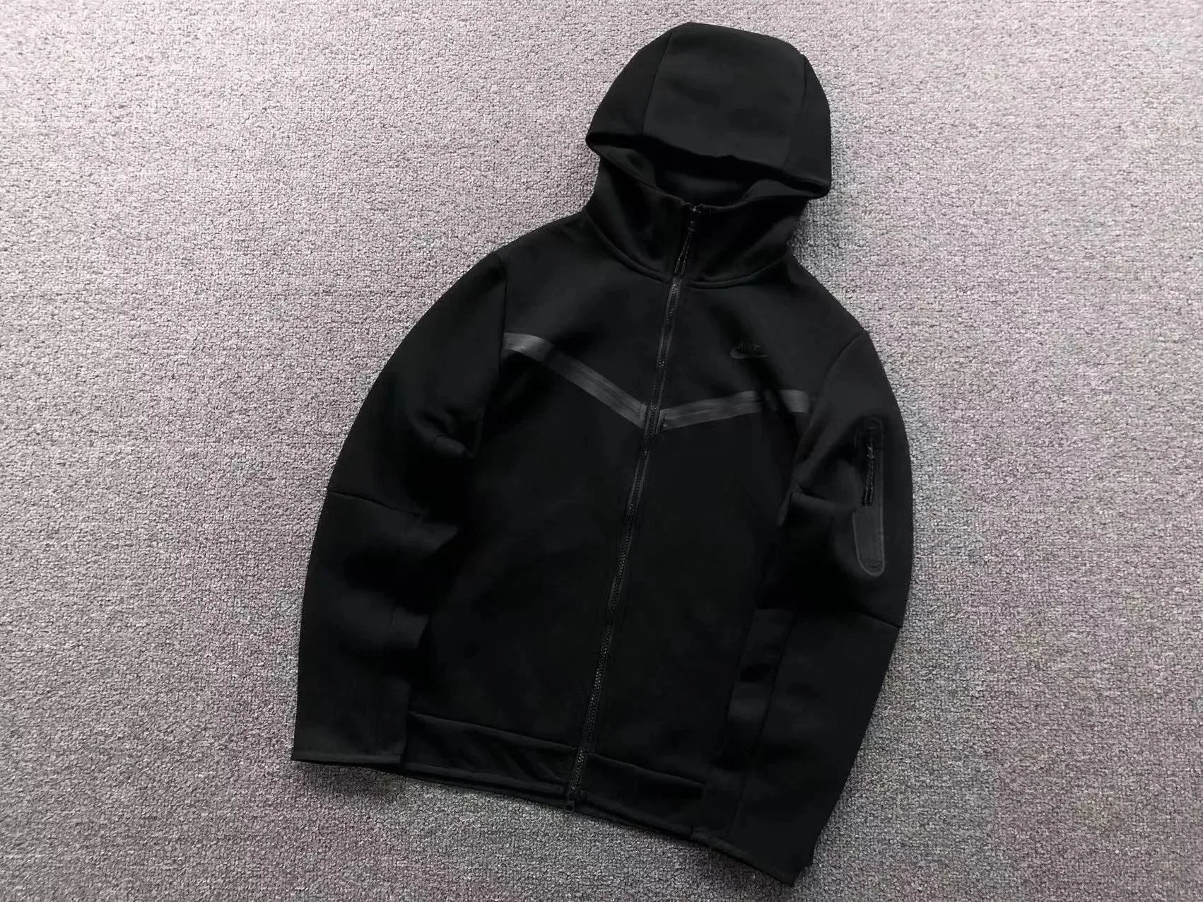 Nike Tracksuits Hooded zip-up tracksuit with chevron chest panel — 05