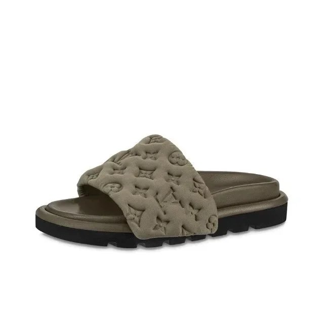 Louis Vuitton Slippers Pool Pillow Mules — 1AA1E7 Khaki