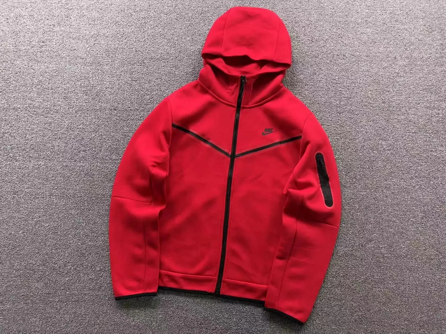Nike Tracksuits Hooded zip-up tracksuit with chevron chest panel — 15