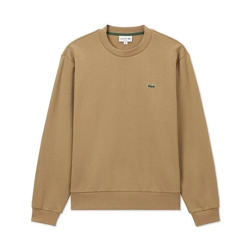 Lacoste Tracksuits Crocodile-logo hooded zip tracksuit — Pullover in caramel color