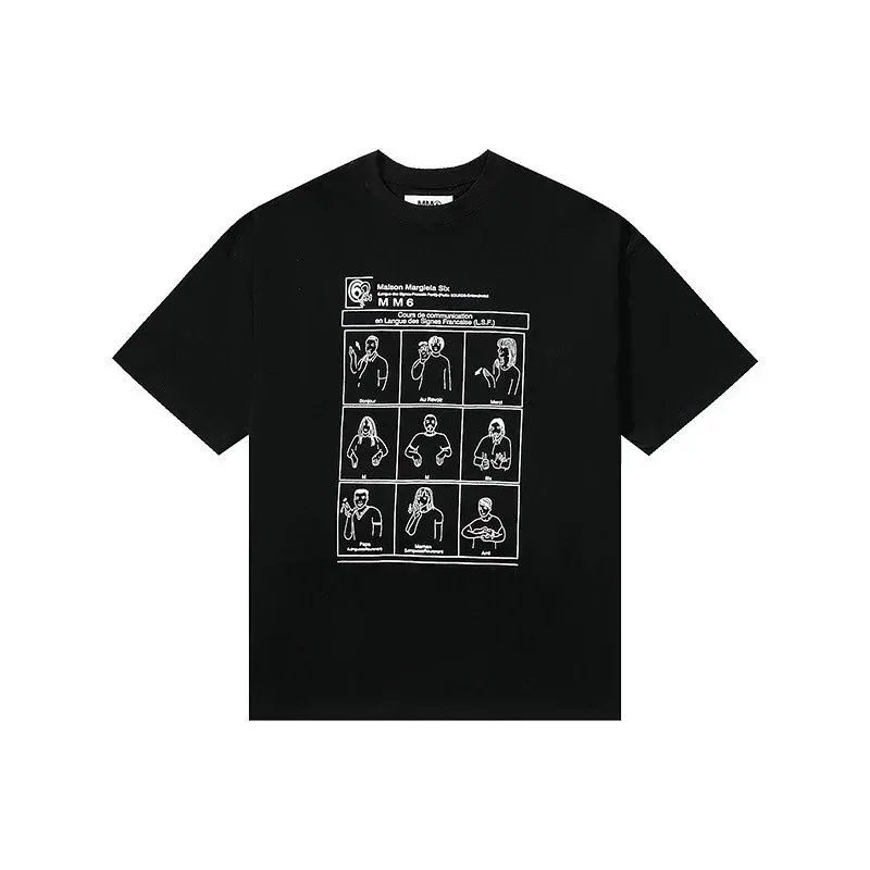 Maison Margiela T-Shirts Short-Sleeve Numeric Logo Graphic Print — 45