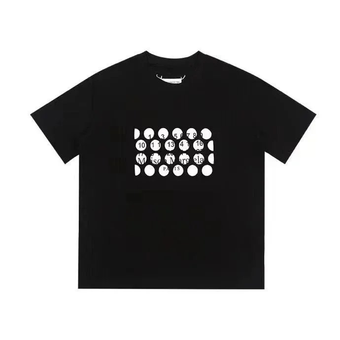 Maison Margiela T-Shirts Short-Sleeve Numeric Logo Graphic Print — 34