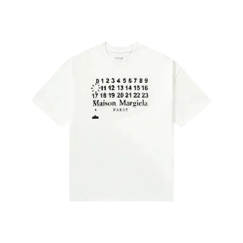 Maison Margiela T-Shirts Short-Sleeve Numeric Logo Graphic Print — 33