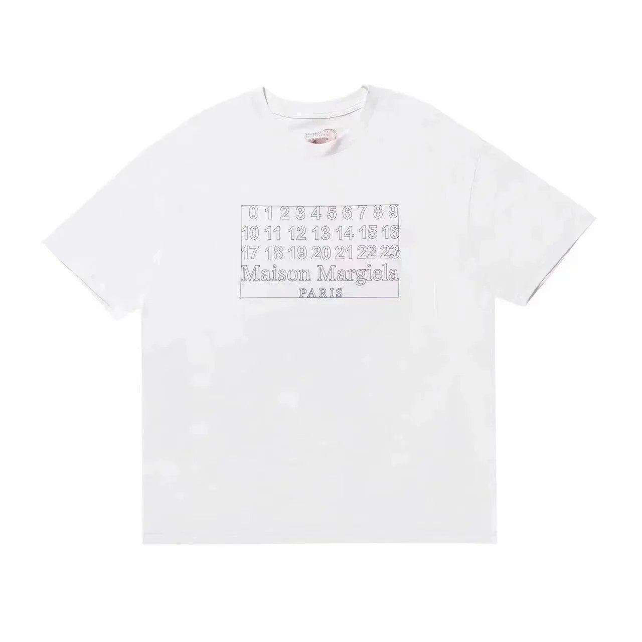 Maison Margiela T-Shirts Short-Sleeve Numeric Logo Graphic Print — 32