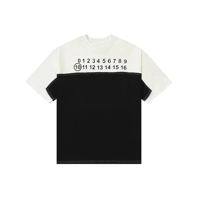 Maison Margiela T-Shirts Short-Sleeve Numeric Logo Graphic Print — 35