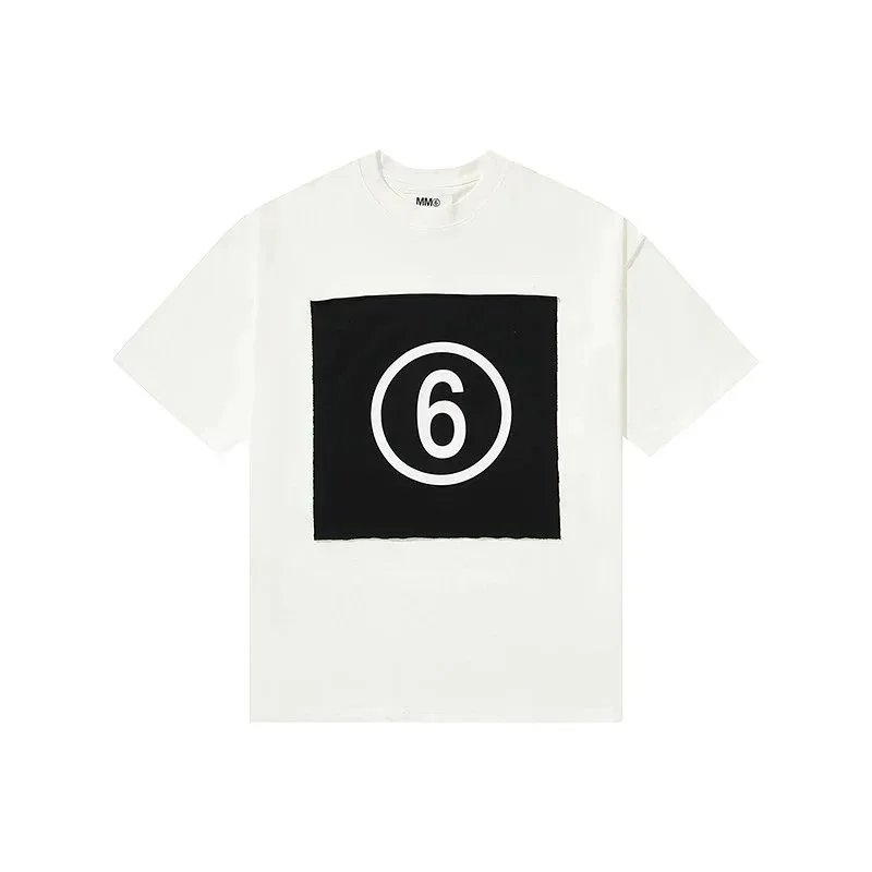 Maison Margiela T-Shirts Short-Sleeve Numeric Logo Graphic Print — 44