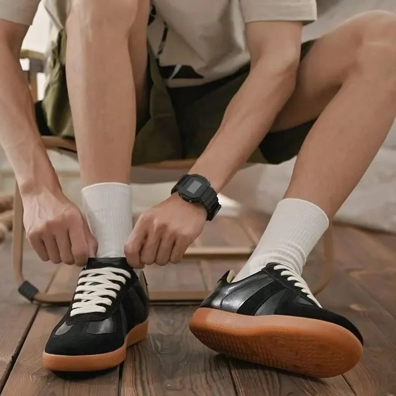 Unbranded Sneakers Low-top lace-up retro with gum soles image 4