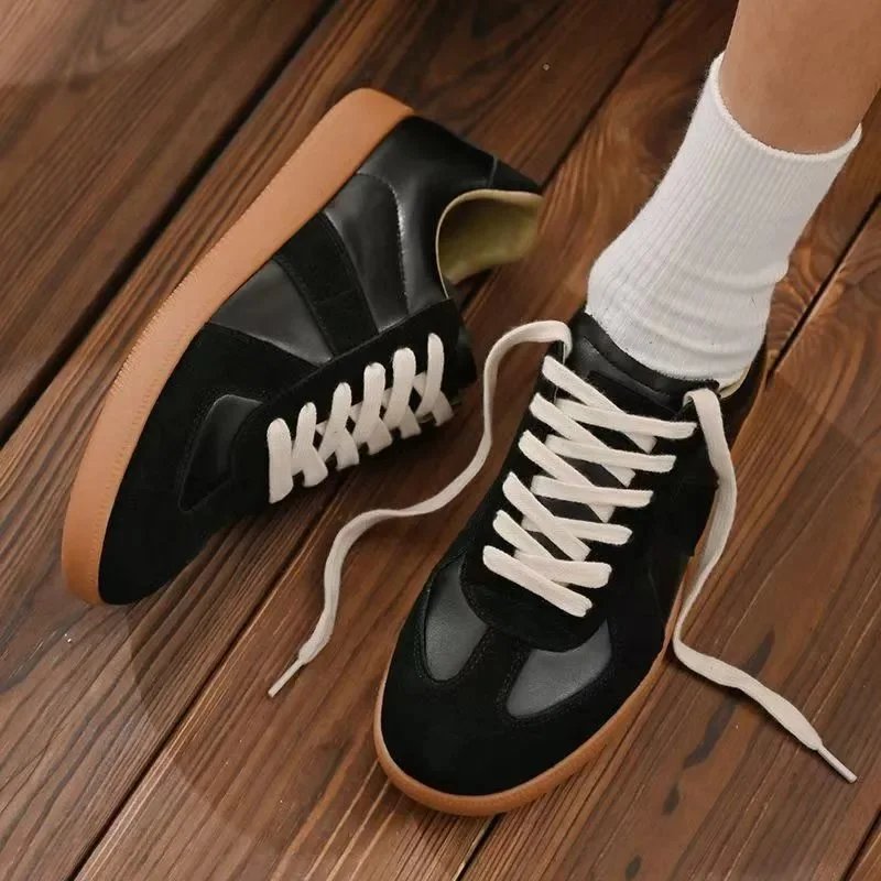 Unbranded Sneakers Low-top lace-up retro with gum soles image 3