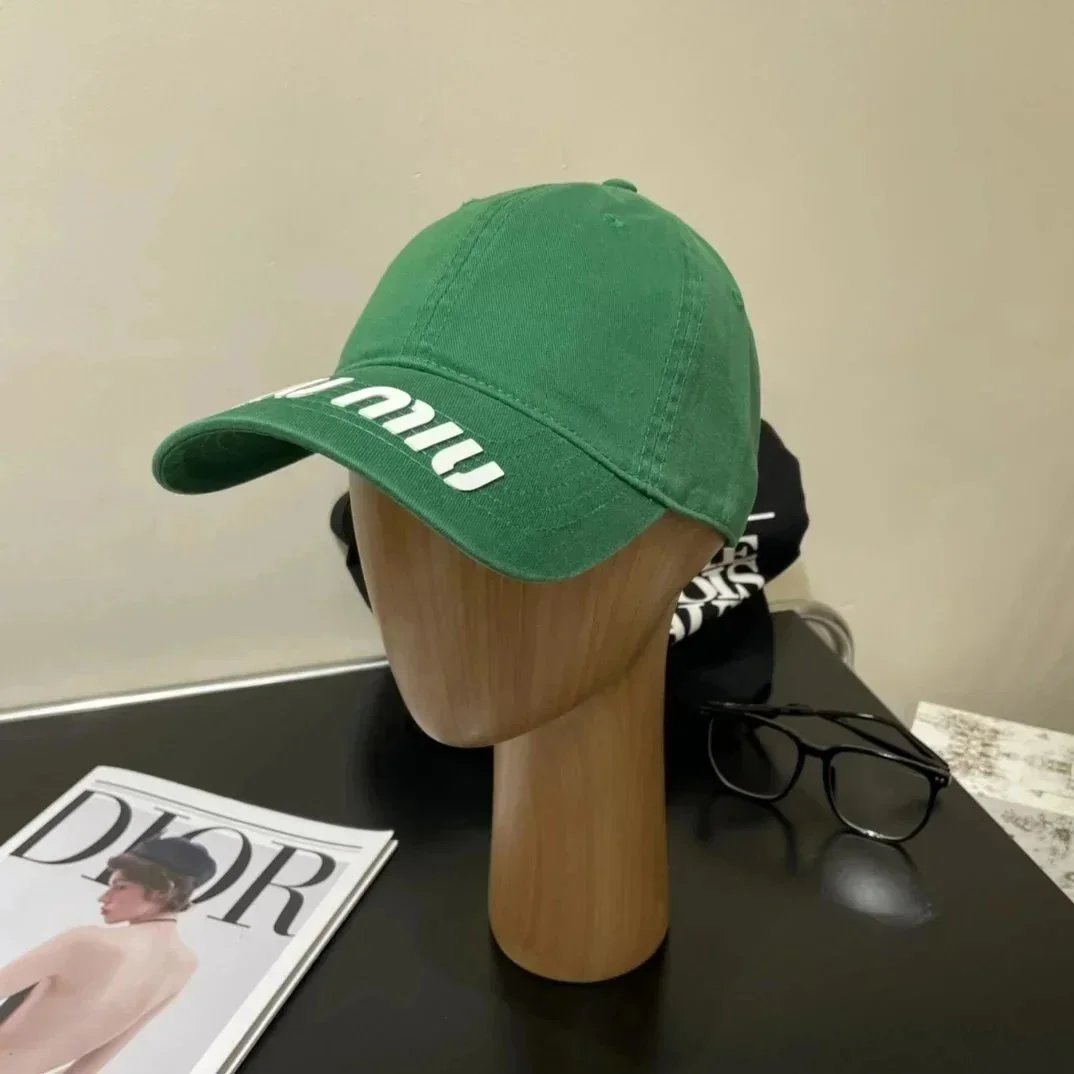 Miu Hats Logo-Band Straw Hat — 40
